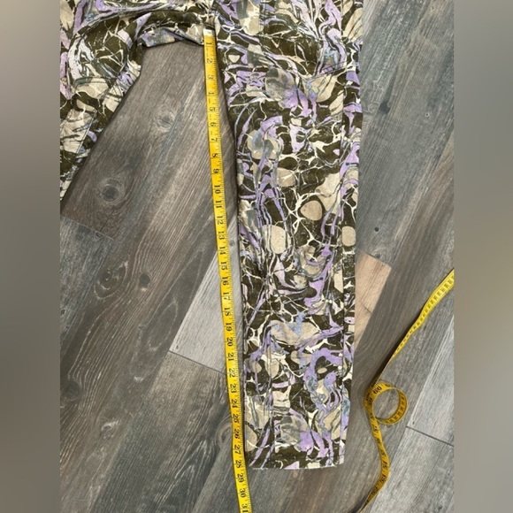 Pilcro & The Letterpress Anthropologie Wanderer Low Rise Sz 26 Gold Splatter - Picture 10 of 11